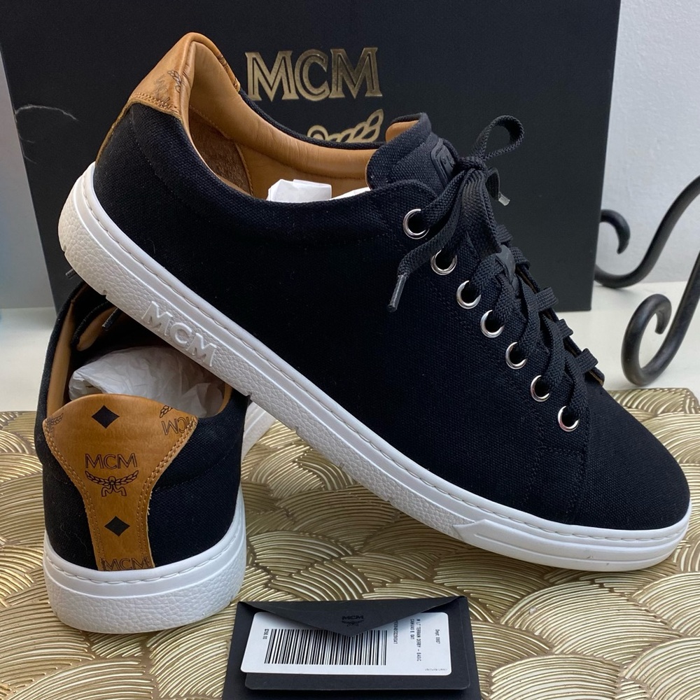 MCM Terrain Essential Black and Brown Men's Sneakers Size 8/41